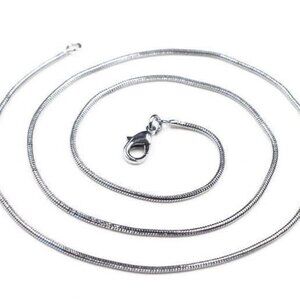 Sterling Silver Plated Chain 1mm 26" for Crystal Pendant